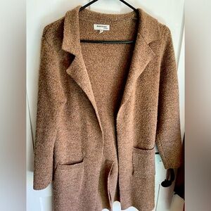 Monteau Anthropologie Womens Heather Grey Sweater Cardigan Duster size small